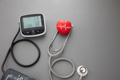 Close-up of heart shape on telephone