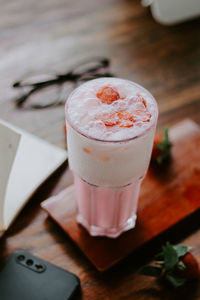 Close-up of drink on table