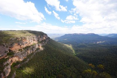High angle view of landscape against sky