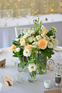 Shot of beautiful dinner table decoration and setup
