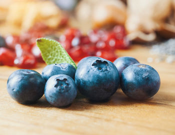 Close-up of fruits on table