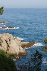 High angle view of sea