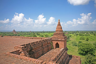View of temple against cloudy sky