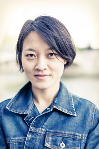Close-up portrait of young woman