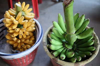 High angle view of fruits for sale in market