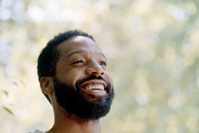 Close-up portrait of a young man