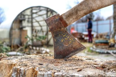 Close-up of rusty metal