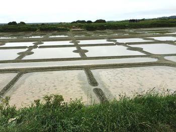 Tranquil view of salt field