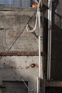 Water pipe on wall of building