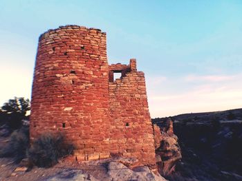 Low angle view of castle against sky