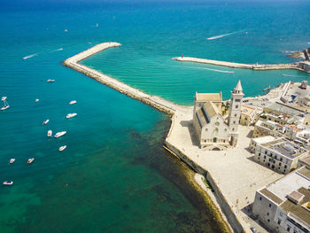 High angle view of swimming pool