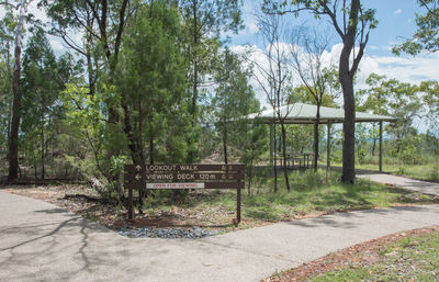 Empty bench in park