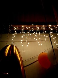 Close-up of illuminated lamp