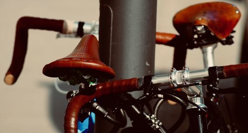 Close-up of faucet in bicycle