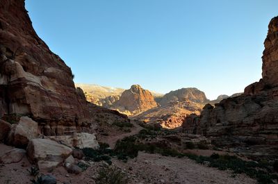 View of rock formations against sky