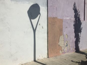 Close-up of shadow on wall
