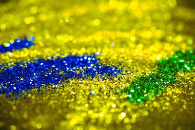 Close-up of multi colored glitter