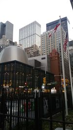 View of skyscrapers in city