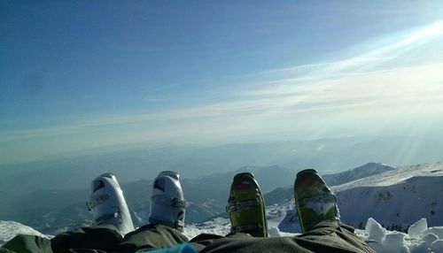 Scenic view of landscape against cloudy sky