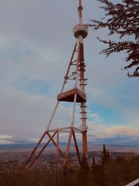 Low angle view of tower against sky