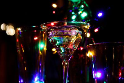 Close-up of wine glass on table