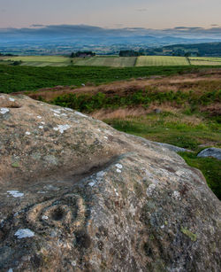 Scenic view of land against sky