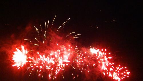 Low angle view of firework display