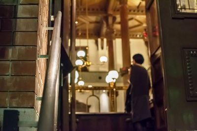 View of glass building