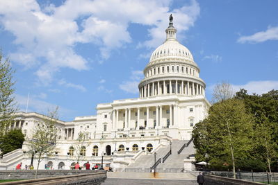 View of capitol building against cloudy sky