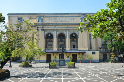 Exterior of historic building against sky