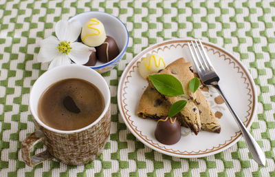 Directly above shot of food in plate