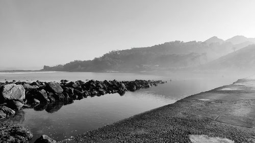 Fog over the water