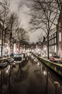 Canal amidst buildings in city