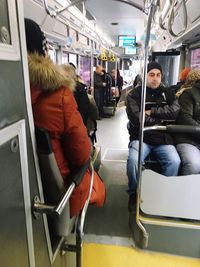 People sitting in train