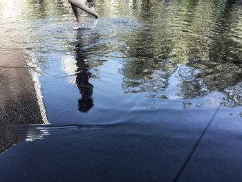 Low section of man in lake