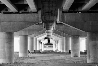 Low angle view of elevated walkway