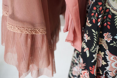 Close-up of dresses