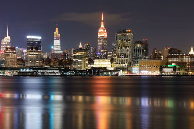 Beautiful empire state building at the night of thanksgiving