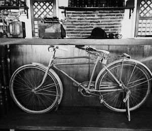 Bicycle parked on bicycle