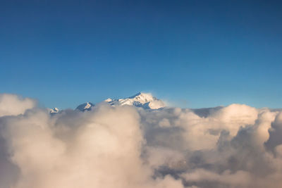 Cloudscape against blue sky