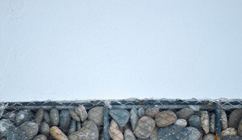 Stack of rocks on wall