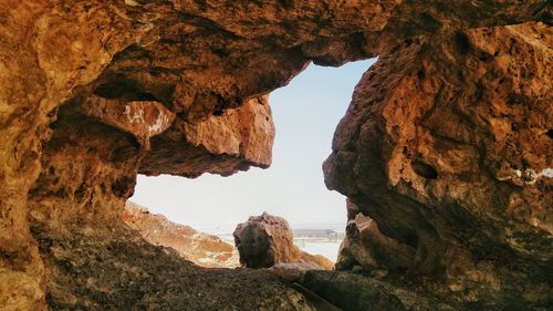 Rock formations in sea
