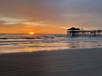 Florida sunrise at cocoa beach pier