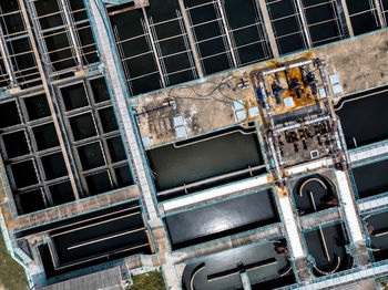 High angle view of modern building