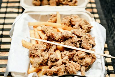 Close-up of food in lunch box