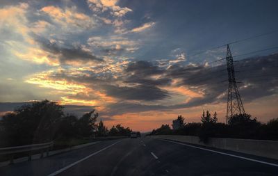 Road at sunset