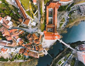 High angle view of buildings in amarante