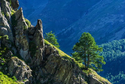 Scenic view of rocky mountains