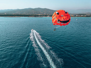 Man swimming in sea