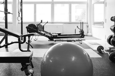 Close-up of empty seats on table